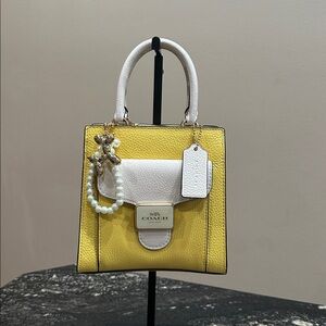 Coach Mini Bag in Yellow and White